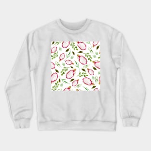 Dragonfruit  | Watercolor | Pattern Crewneck Sweatshirt